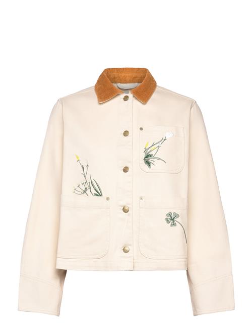 Workwear Jacket With Embroidery Scotch & Soda Cream