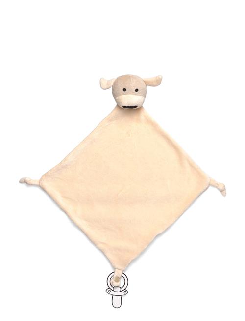 Velour Blanket Yellow Lion Geggamoja Cream