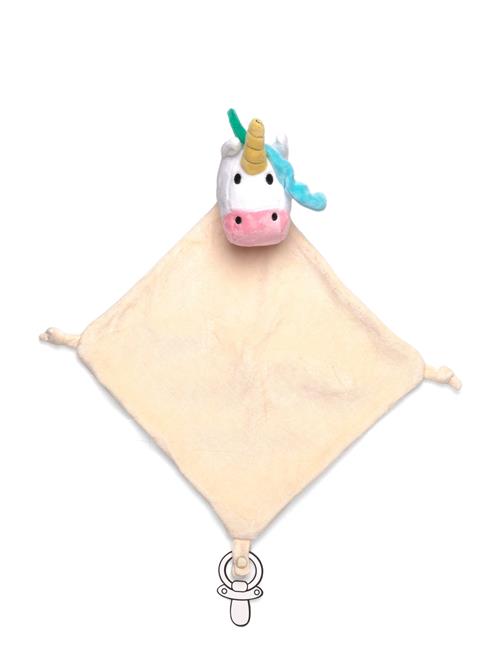 Velour Blanket Pink Unicorn Geggamoja Cream