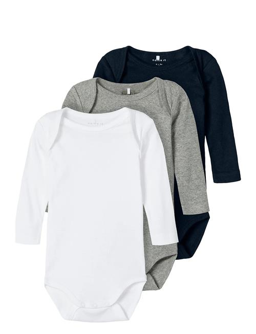 Nbnbody 3P Ls Solid Noos Name It Patterned