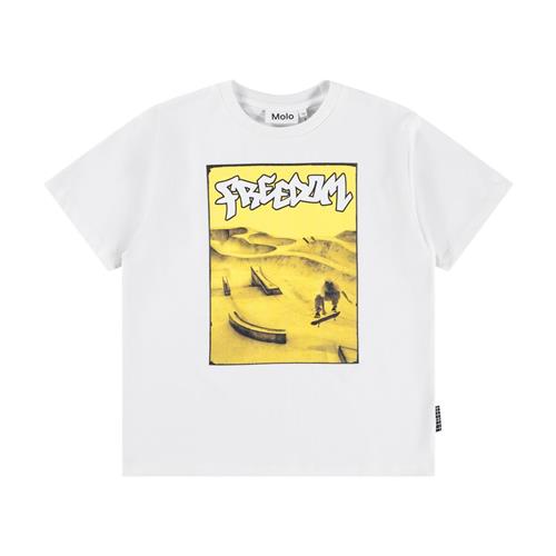 Molo GOTS Riley T-shirt Yellow Skate | Hvid | 140 cm