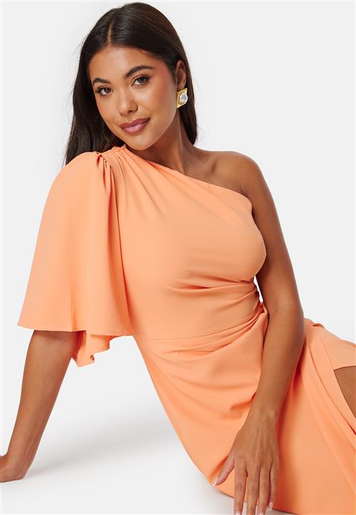 Bubbleroom Occasion Ruched One Shoulder Midi Dress