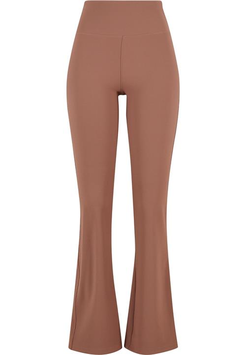 Se Urban Classics Leggings ' Ladies Flared Leggings Rib '  lysebrun ved About You