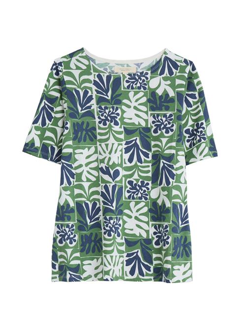 Seasalt Cornwall Shirts 'Poisson'  mørkeblå / grøn / hvid