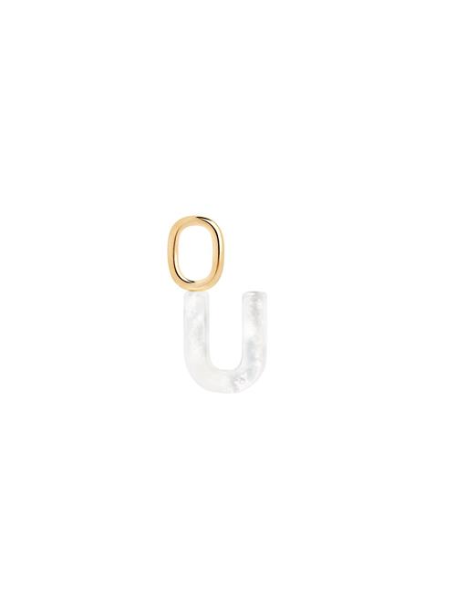 Lucid Letter Charm Maria Black Gold