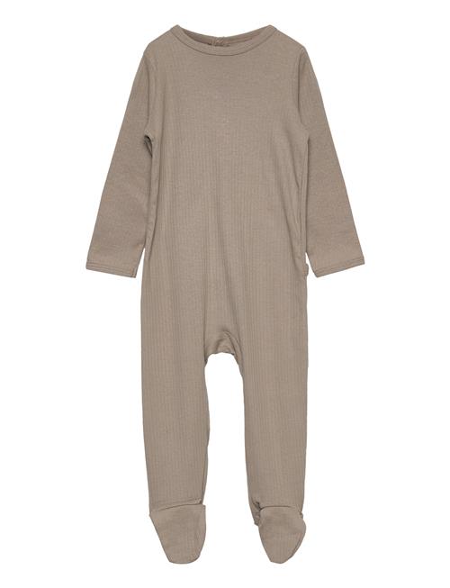 Rib Jersey Full Body W. Back Opening Copenhagen Colors Beige