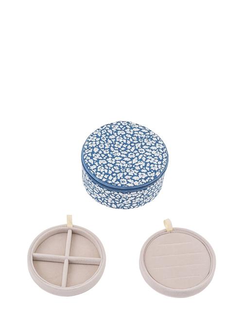 Jewelry Box Round Mw Liberty Feather Blue Bon Dep Blue