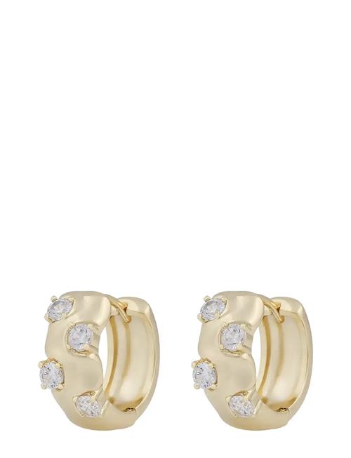 Jen St Wide Ring Ear G/Clear - SNÖ Of Sweden Gold