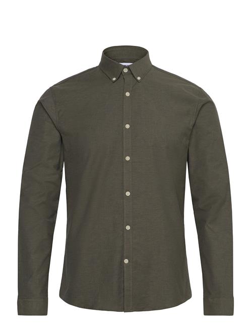 Yarn Dyed Oxford Superflex Shirt L/Yarn Dyed Oxford Superflex Shirt L/S Lindbergh Khaki