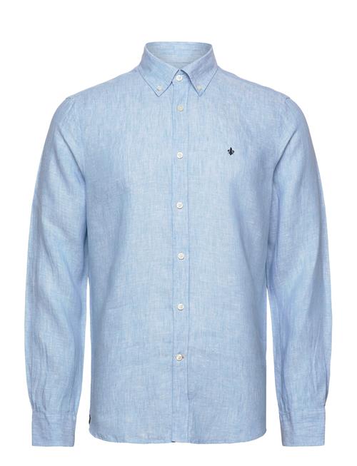 Douglas Bd Linen Shirt Ls Morris Blue