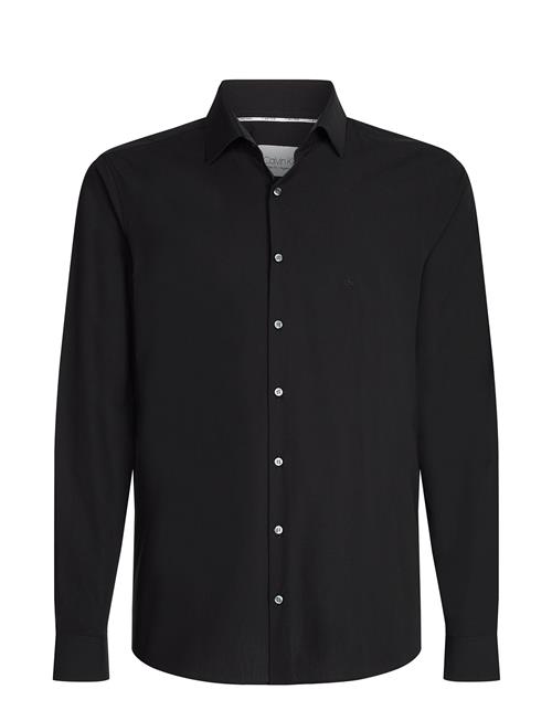 Poplin Stretch Slim Shirt Calvin Klein Black