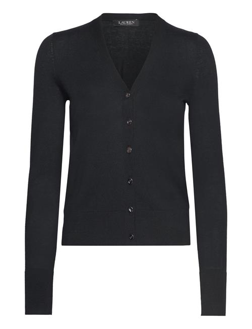 Cotton Modal-Ls Vn Cardigan Lauren Ralph Lauren Black