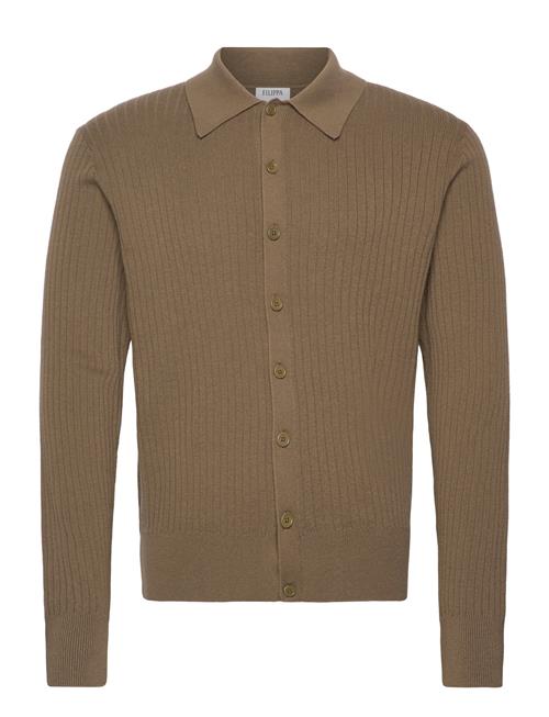 Cotton Merino Knit Shirt Filippa K Khaki