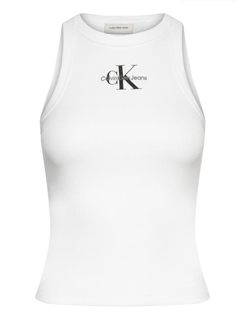 Monologo Rib Tank Top Calvin Klein Jeans White