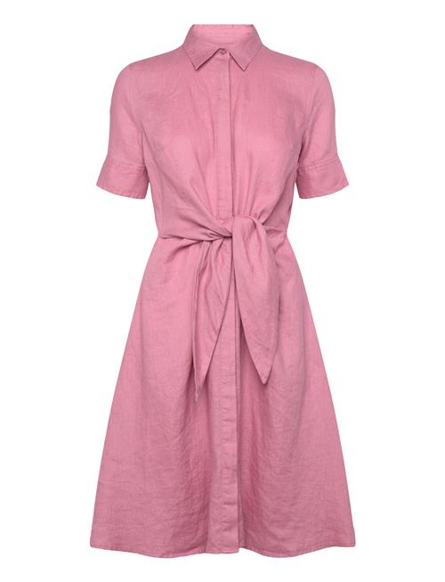 Soft Drapey Linen-Dress Lauren Ralph Lauren Pink