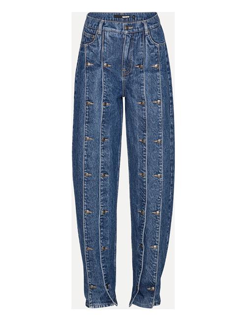 Button Detail Wide Jeans ROTATE Birger Christensen Blue