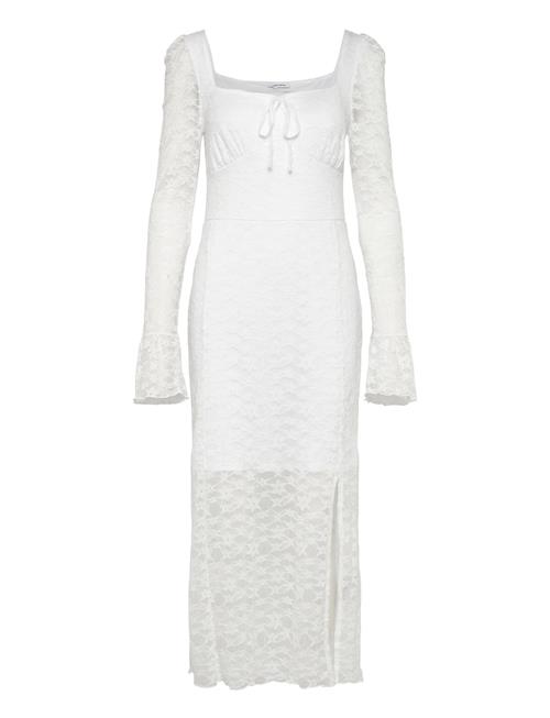 Square Neck Lace Dress Bubbleroom White