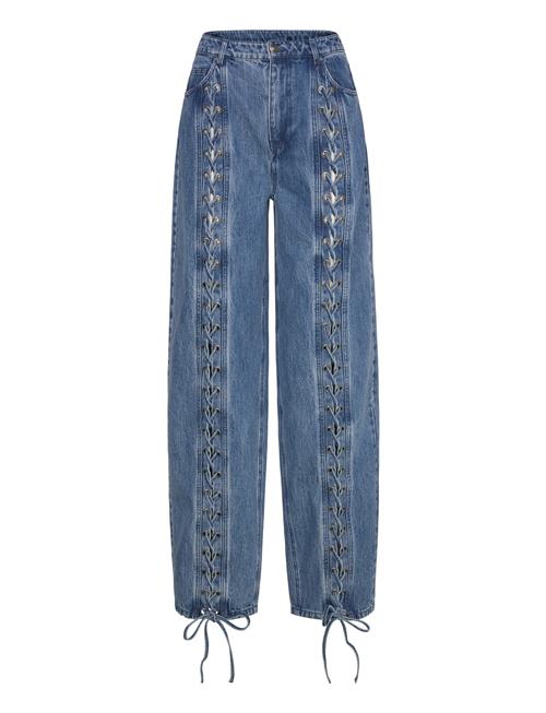 Denim Laced Leg Pants ROTATE Birger Christensen Blue