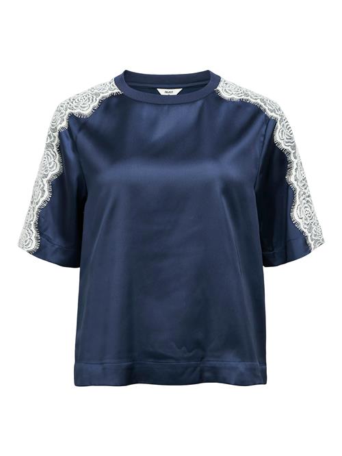 OBJECT Bluse 'OBJRandi'  mørkeblå / offwhite