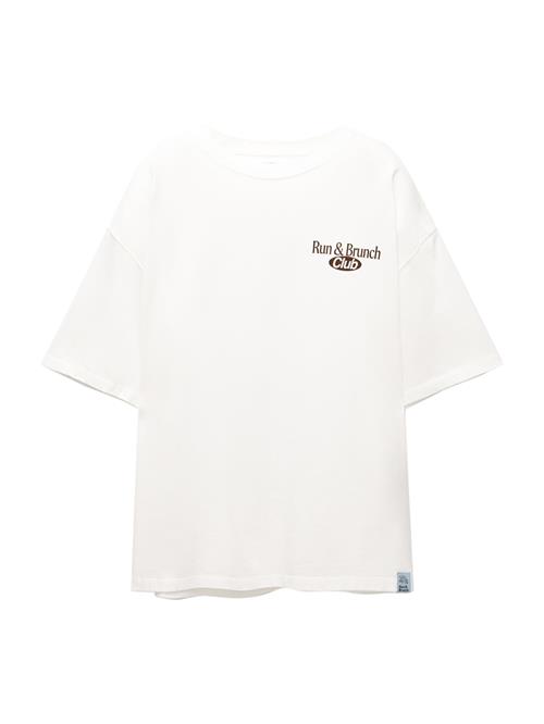 Pull&Bear Shirts  lyseblå / brun / hvid