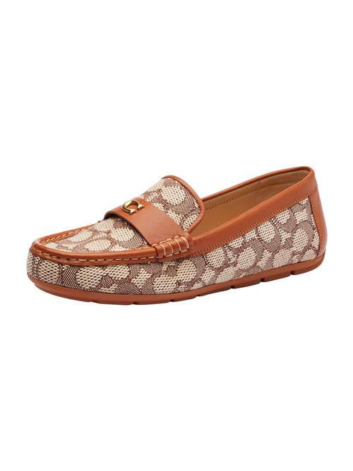 Se COACH Mokassin 'Sculpted C Driver'  ecru / cognac ved About You