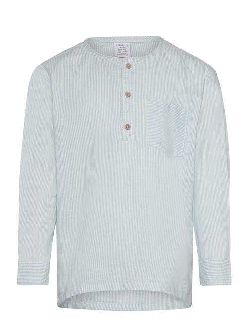 Shirt Ls Linen Blend Lindex Blue