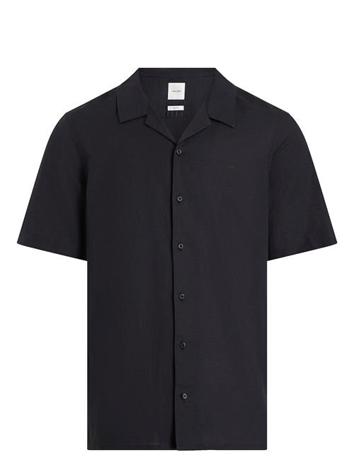 Linen Cotton Cuban S/S Shirt Calvin Klein Black