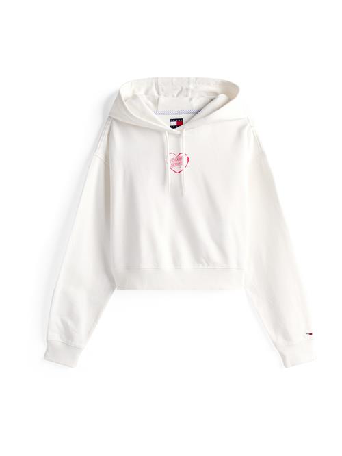 Tommy Jeans Sweatshirt 'HEART'  pink / hvid