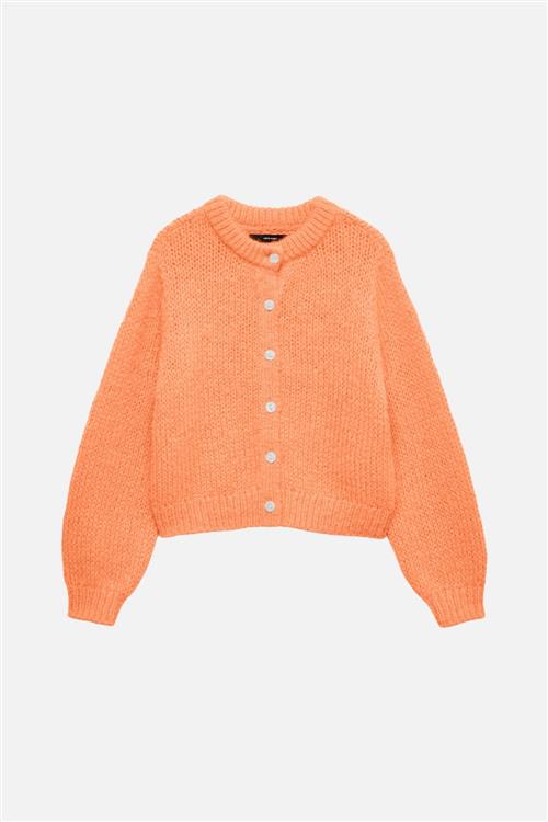 Wilo O-Neck Cardigan - Cantaloupe - L - Vero Moda