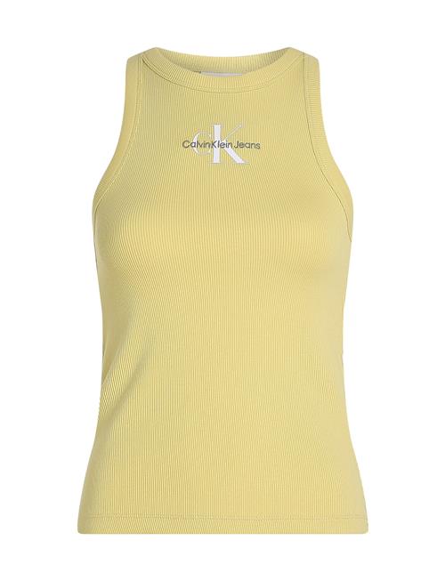 Monologo Rib Tank Top Calvin Klein Jeans Yellow