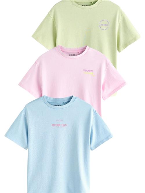 Next Bluser & t-shirts 'Oversize'  lyseblå / grøn / lyserød