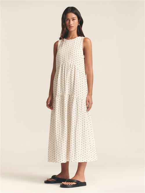 St MRLO Sommerkjole 'REMI TIERED DRESS'  creme / sort