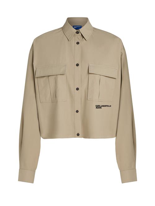 KARL LAGERFELD JEANS Bluse ' KASTIGES UTILITY-HEMD '  taupe