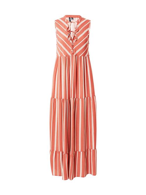 VERO MODA Kjole 'VMCHRISTINA'  rustrød / hvid