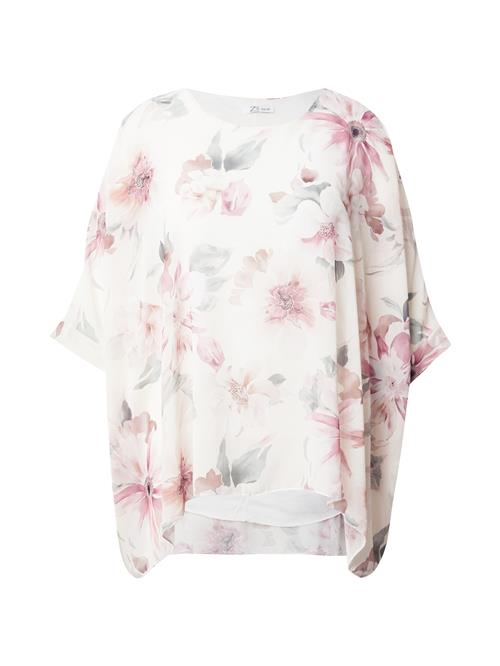 Z-One Bluse 'Il44ka'  jade / lyserød / hvid