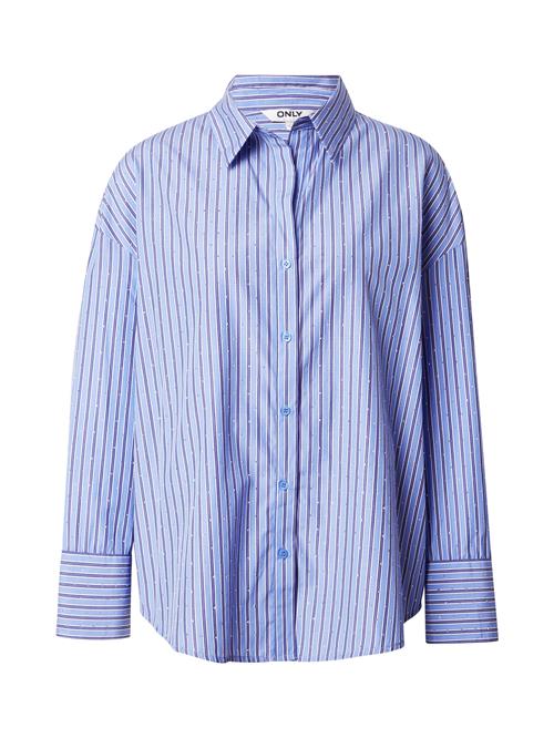 ONLY Bluse 'ONLOREGON'  lyseblå / violetblå / hvid