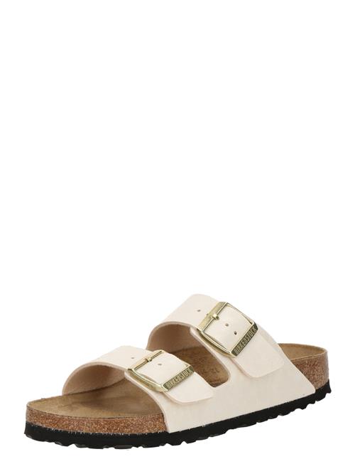 BIRKENSTOCK Pantoletter 'Arizona'  creme / uldhvid