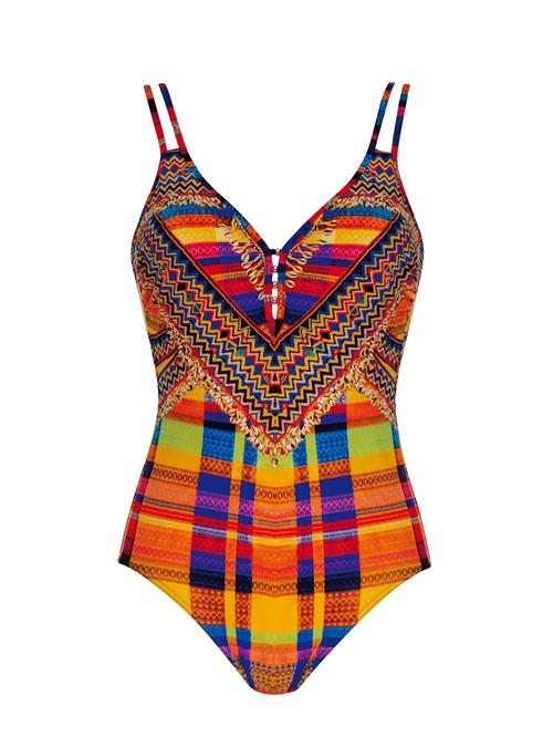 SUNFLAIR Badedragt  blå / mint / orange / rød