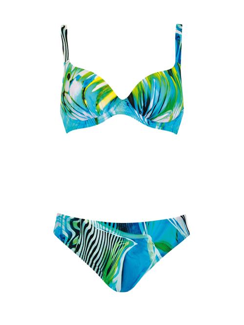 SUNFLAIR Bikini  turkis / grøn / sort / hvid