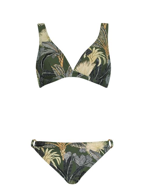 SUNFLAIR Bikini  beige / grøn / sort / hvid