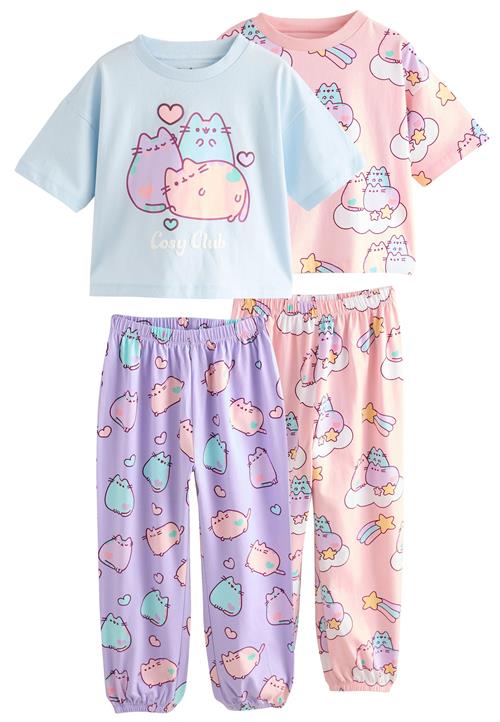 Next Nattøj 'Pusheen'  lyseblå / lilla / lys pink / offwhite