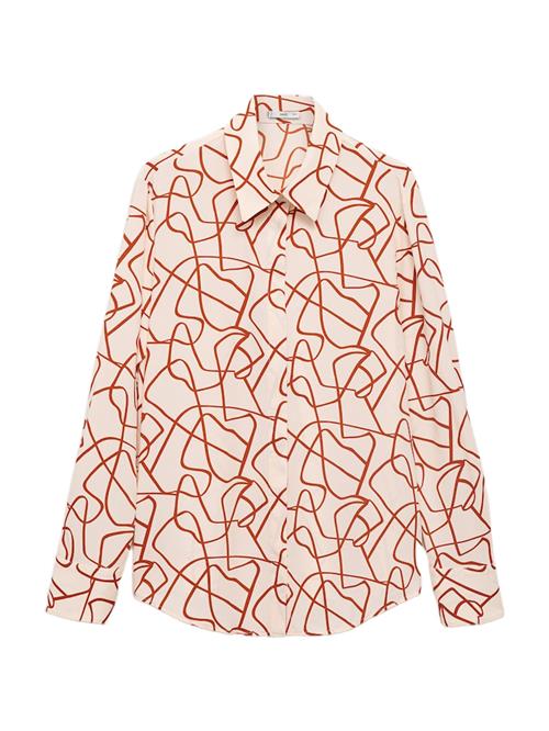 MANGO Bluse  creme / rustrød