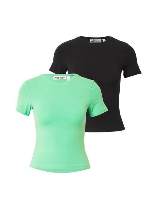 WEEKDAY Shirts  lysegrøn / sort