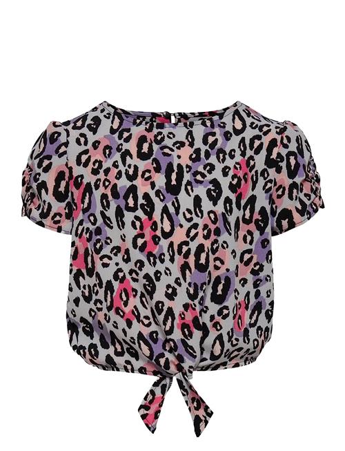 Kogselma S/S O-Neck Knot Top Ptm Kids Only Patterned