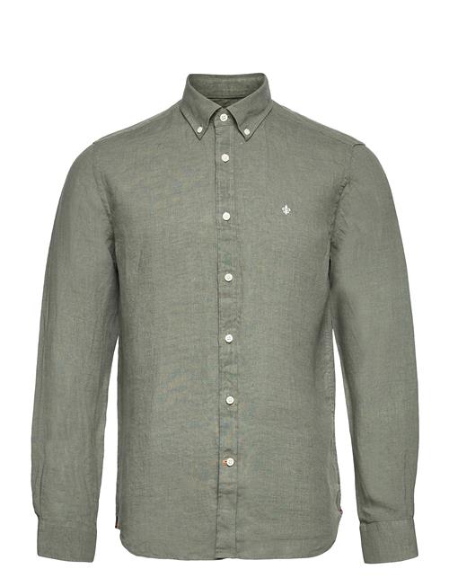 Douglas Linen Ss Shirt-Classic Fit Morris Green