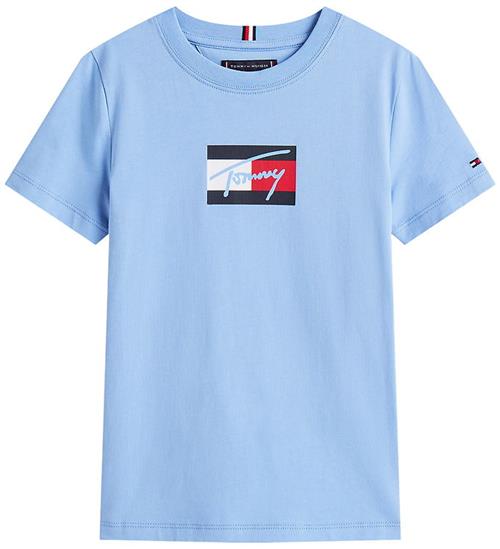 Tommy Hilfiger T-shirt - Script Flag - Cloudy Blue