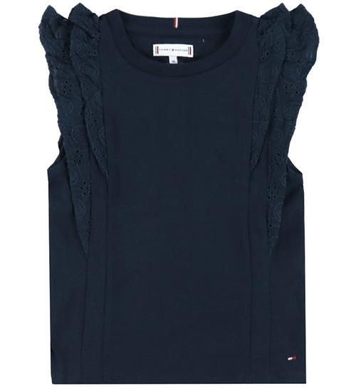 Tommy Hilfiger T-shirt - Broderie Anglaise - Dark Night Navy