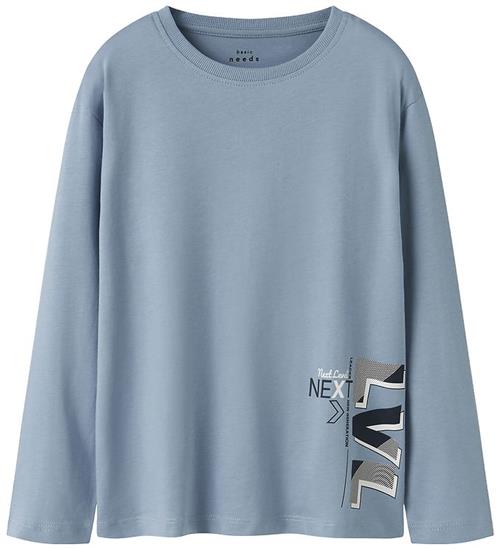 Name It Bluse - Loose - NkmVagno - Dusty Blue/LVL