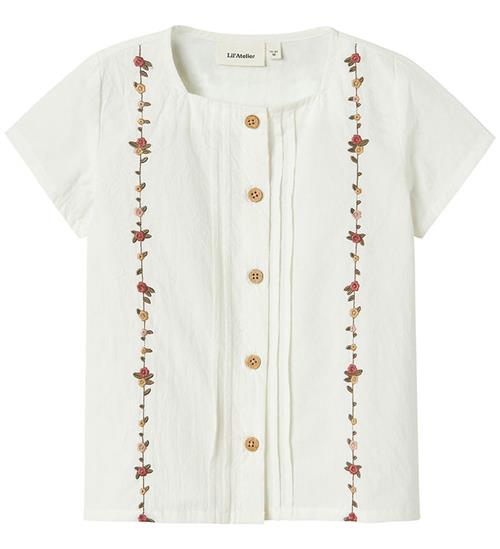 Lil' Atelier Skjorte - NmfJolene - Coconut Milk m. Blomster