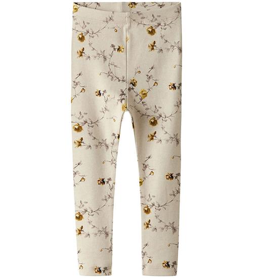 Name It Leggings -NmfHerosa - Peyote Melange m. Blomster